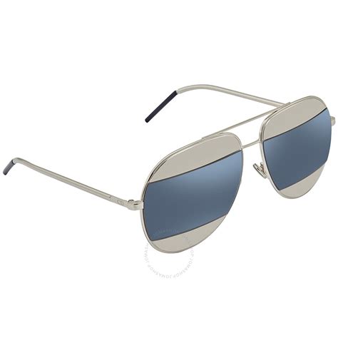 dior split zonnebril|Dior Split Palladium Grey, Blue Mirror Pilot Unisex Sunglasses.